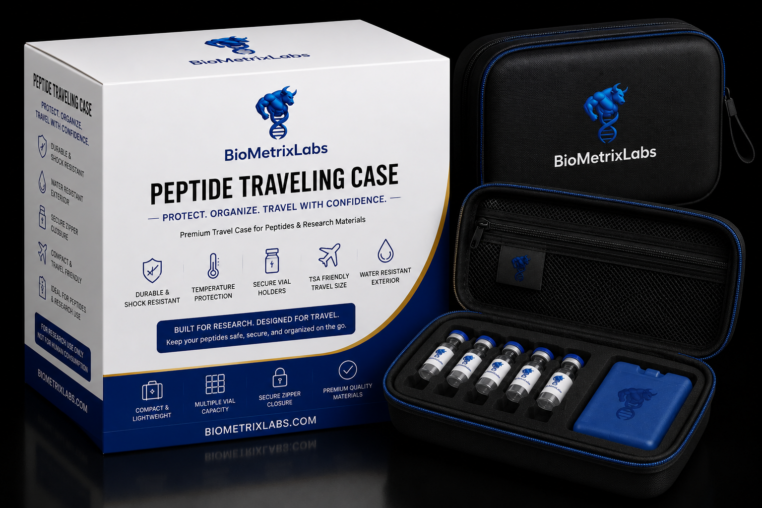 BiometrixLabs Peptide Travel Case