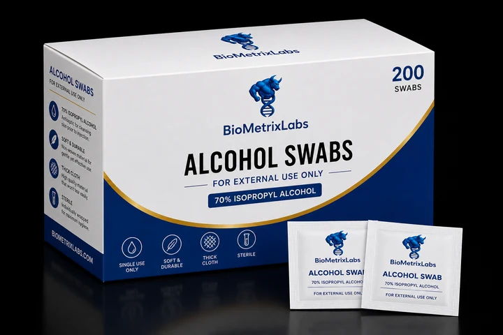 BiometrixLabs Alcohol Prep Pads 100-Pack